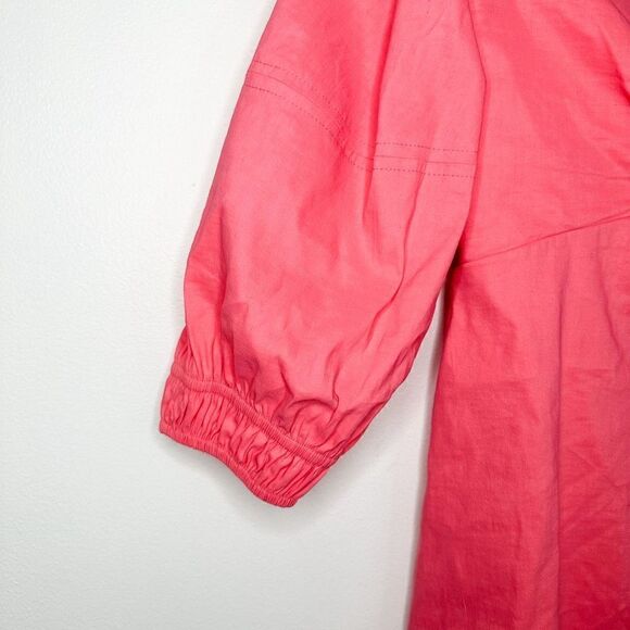 A.L.C Women’s Mila Off The Shoulder Smocked Back Linen Blend Mini Dress in Lyche - Picture 7 of 11